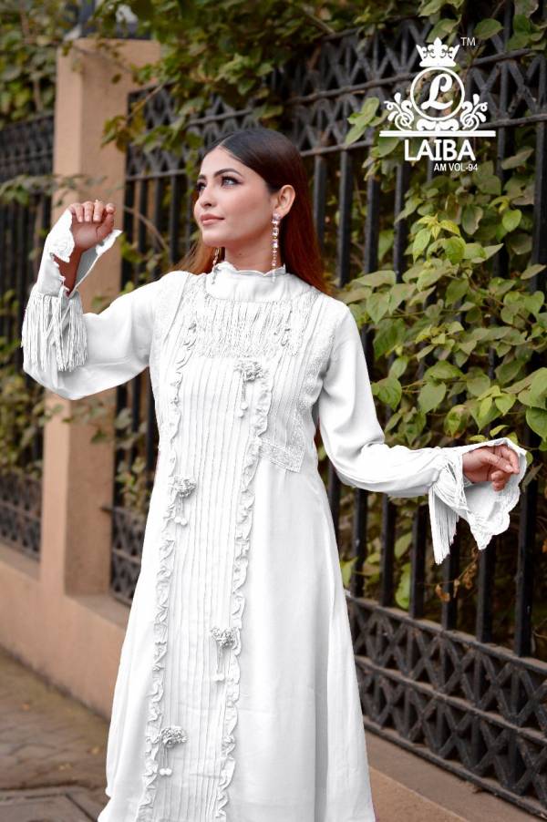 Laiba Am 94 Blushing Beauty Fancy Stylish Designer Georgette Wear Top With Bottom Collection